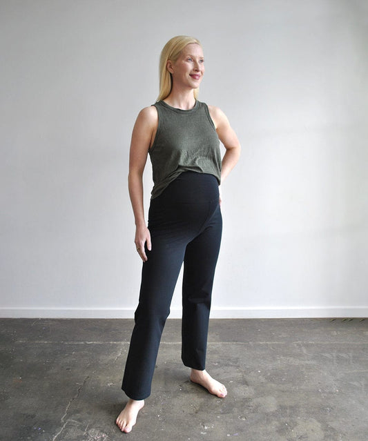 Wide Leg Black Bamboo Maternity Pants – Angel Maternity USA