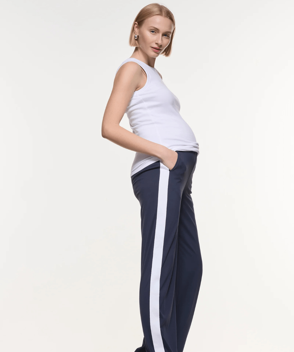 Super Stretch Straight Pants - French Navy Ripe Maternity Maternity Preggi Central Maternity Shop