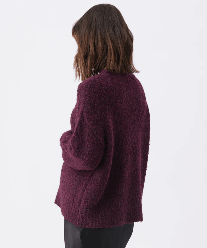 Theo Cosy Knit Burgundy Ripe Maternity Maternity Preggi Central Maternity Shop