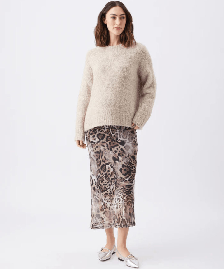 Theo Cosy Knit Latte Ripe Maternity Maternity Preggi Central Maternity Shop