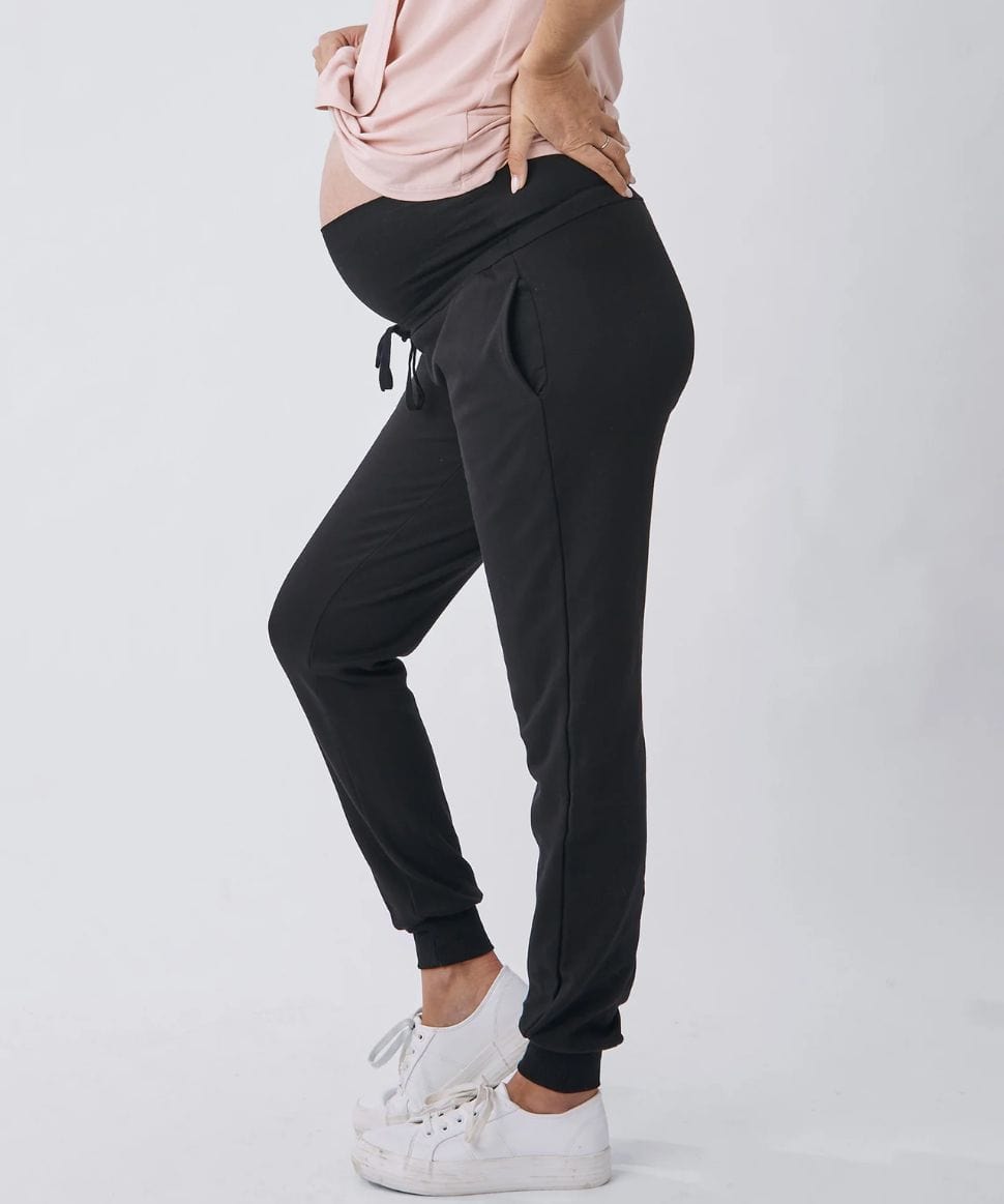 Ultimate Comfort Maternity Sweatpants in Black Angel Maternity Maternity Preggi Central Maternity Shop