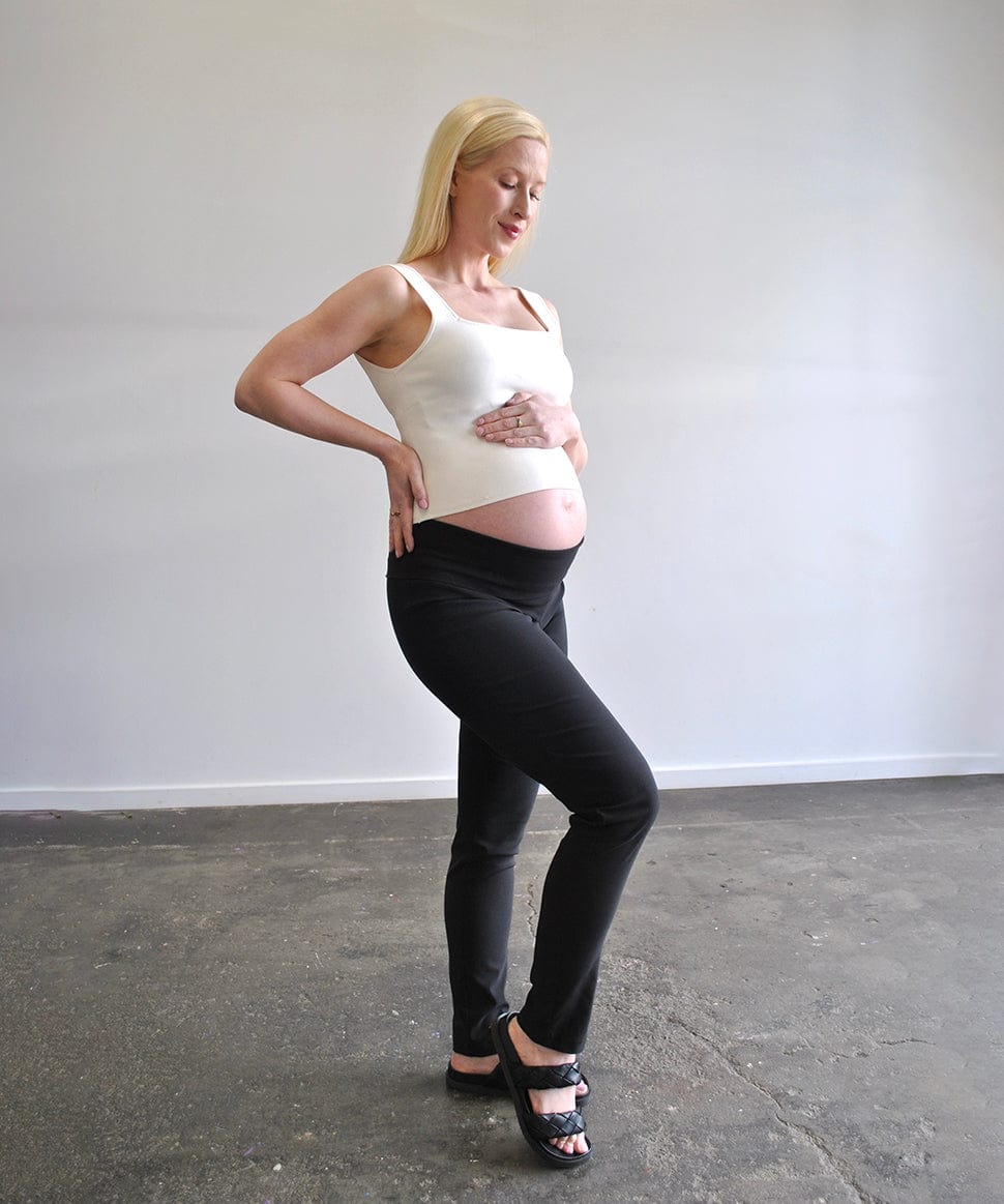 Work Straight-Leg Maternity Pants – Preggi Central