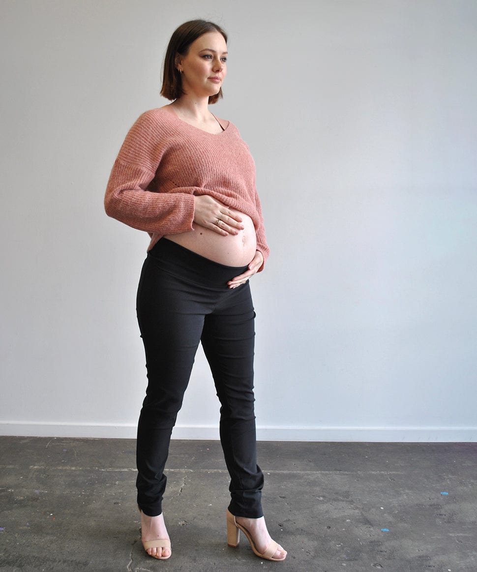 Work Straight-Leg Maternity Pants – Preggi Central