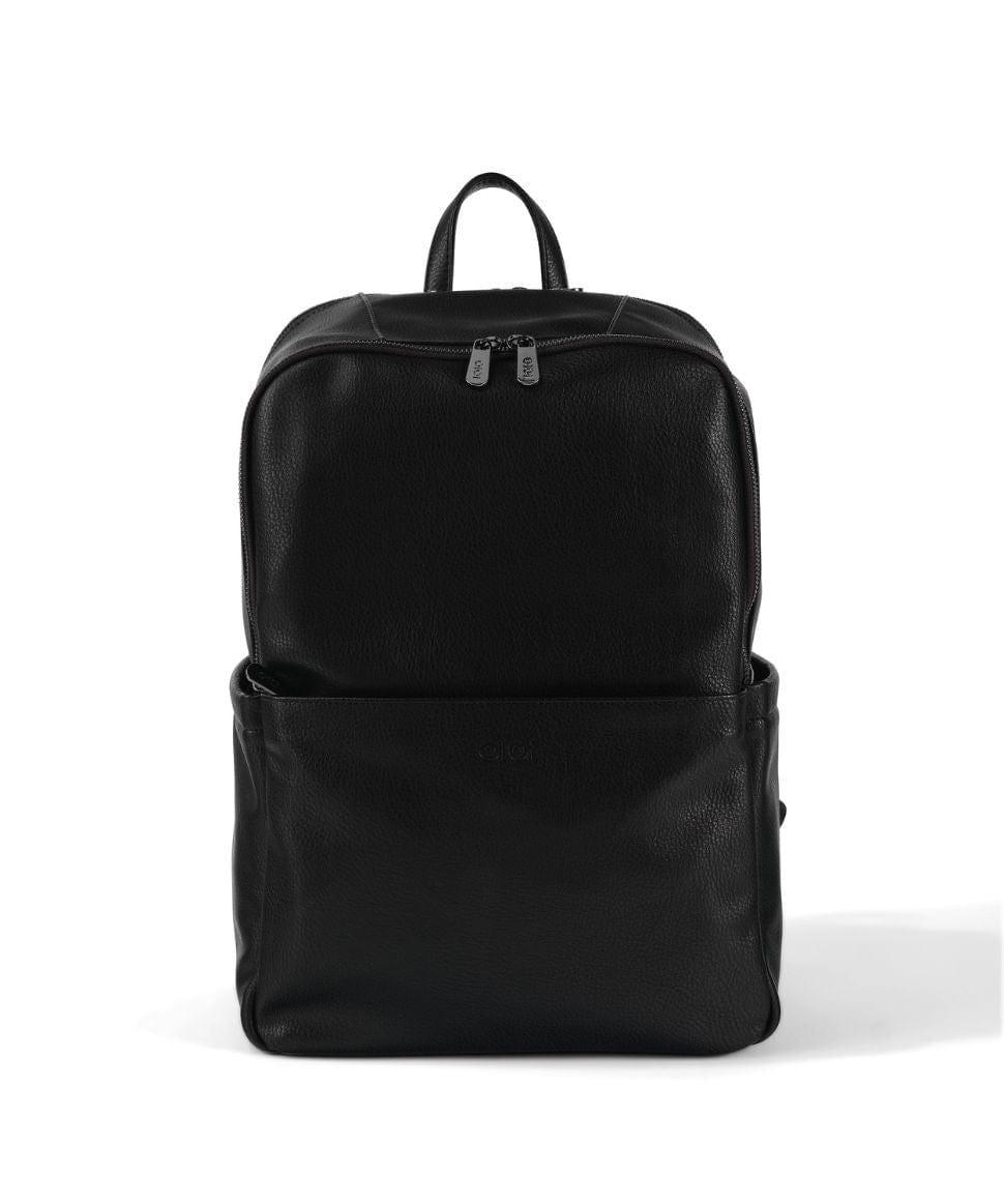 Multitasker Nappy Backpack - Black Vegan Leather OiOi Other 9328046010502 Preggi Central Maternity Shop