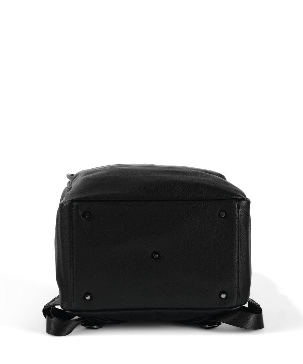 Multitasker Nappy Backpack - Black Vegan Leather OiOi Other 9328046010502 Preggi Central Maternity Shop