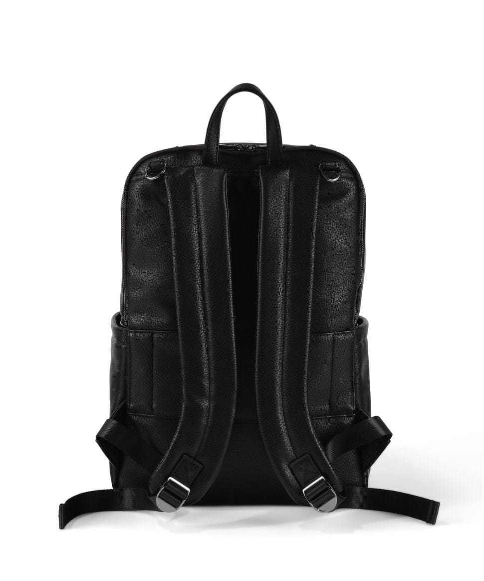 Multitasker Nappy Backpack - Black Vegan Leather OiOi Other 9328046010502 Preggi Central Maternity Shop