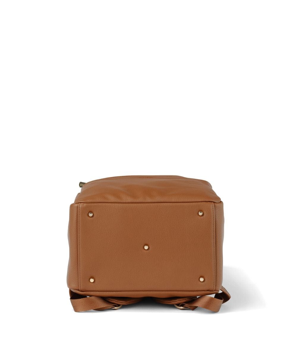 NEW - Multitasker Nappy Backpack - Chestnut Vegan Leather OiOi Other 9328046010755 Preggi Central Maternity Shop