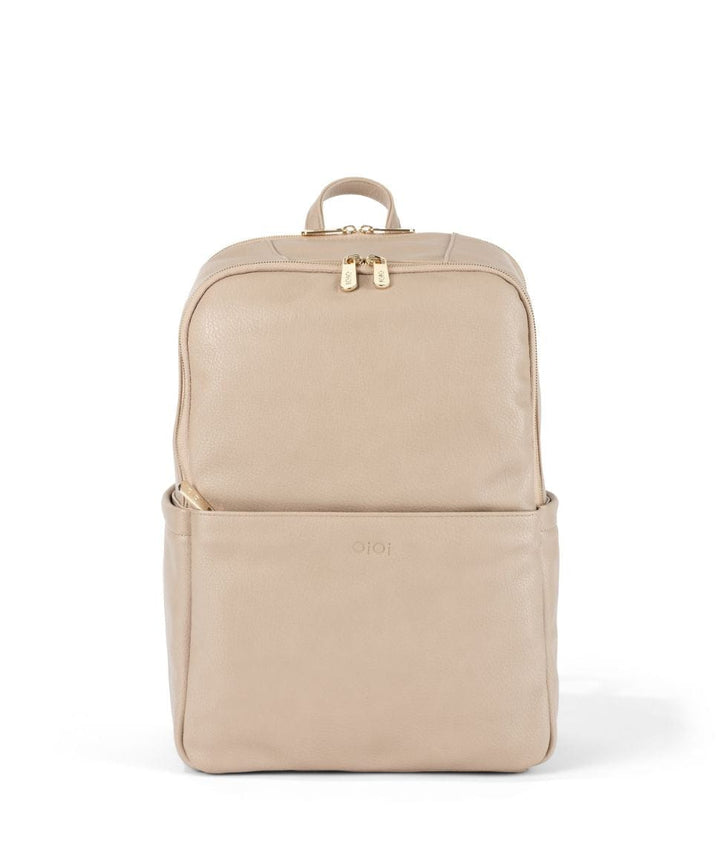 NEW - Multitasker Nappy Backpack - Oat Vegan Leather OiOi Other 9328046010847 Preggi Central Maternity Shop