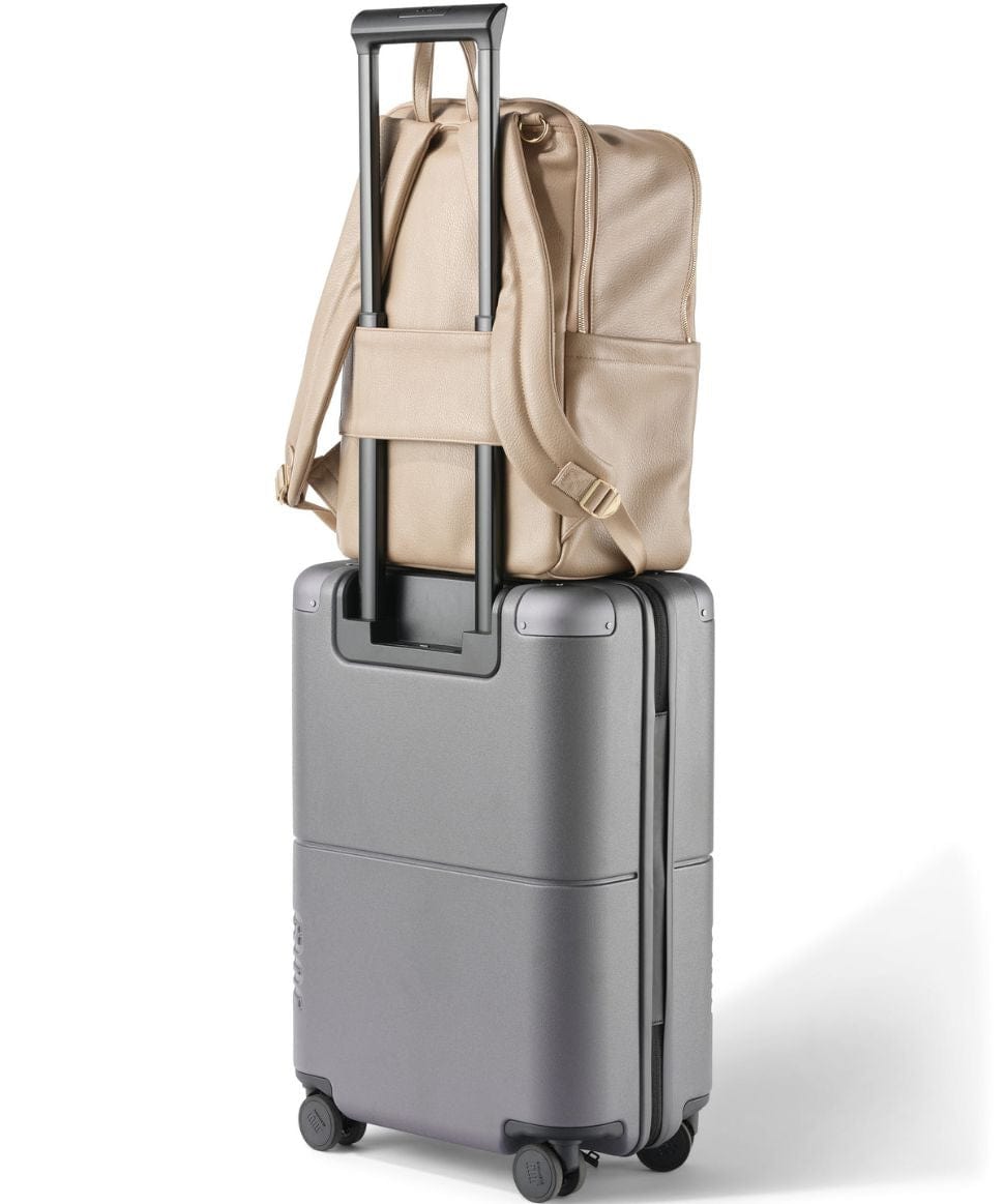 NEW - Multitasker Nappy Backpack - Oat Vegan Leather OiOi Other 9328046010847 Preggi Central Maternity Shop