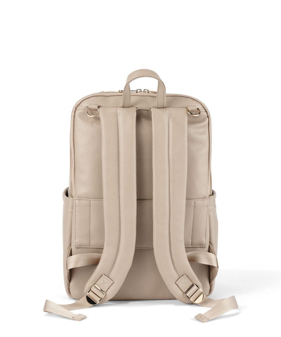 NEW - Multitasker Nappy Backpack - Oat Vegan Leather OiOi Other 9328046010847 Preggi Central Maternity Shop