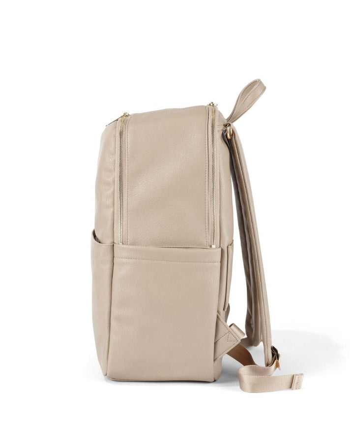 NEW - Multitasker Nappy Backpack - Oat Vegan Leather OiOi Other 9328046010847 Preggi Central Maternity Shop