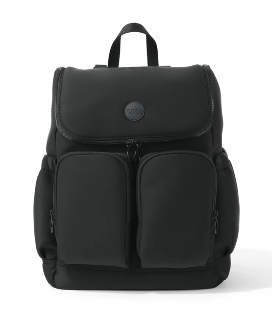 Signature Nappy Backpack - Black Neoprene OiOi Other Preggi Central Maternity Shop