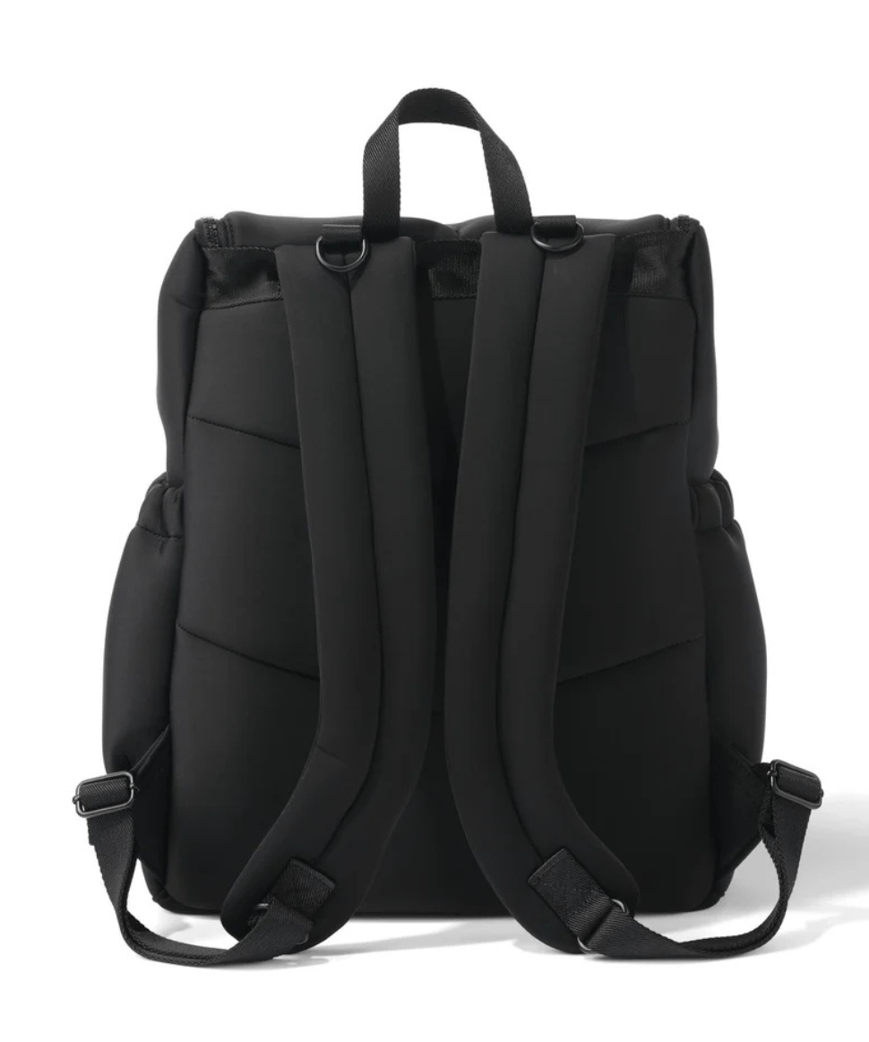 Signature Nappy Backpack - Black Neoprene OiOi Other Preggi Central Maternity Shop