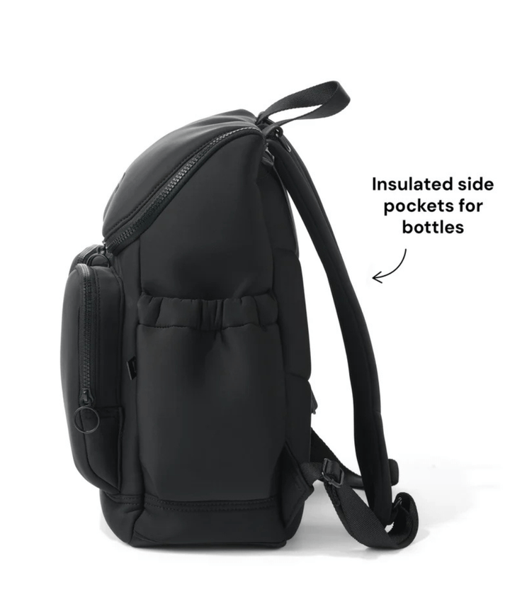 Signature Nappy Backpack - Black Neoprene OiOi Other Preggi Central Maternity Shop