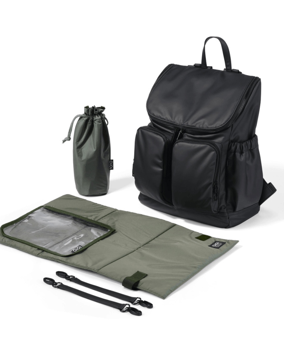 Signature Nappy Backpack - Black Weatherproof OiOi Other 9328046012285 Preggi Central Maternity Shop