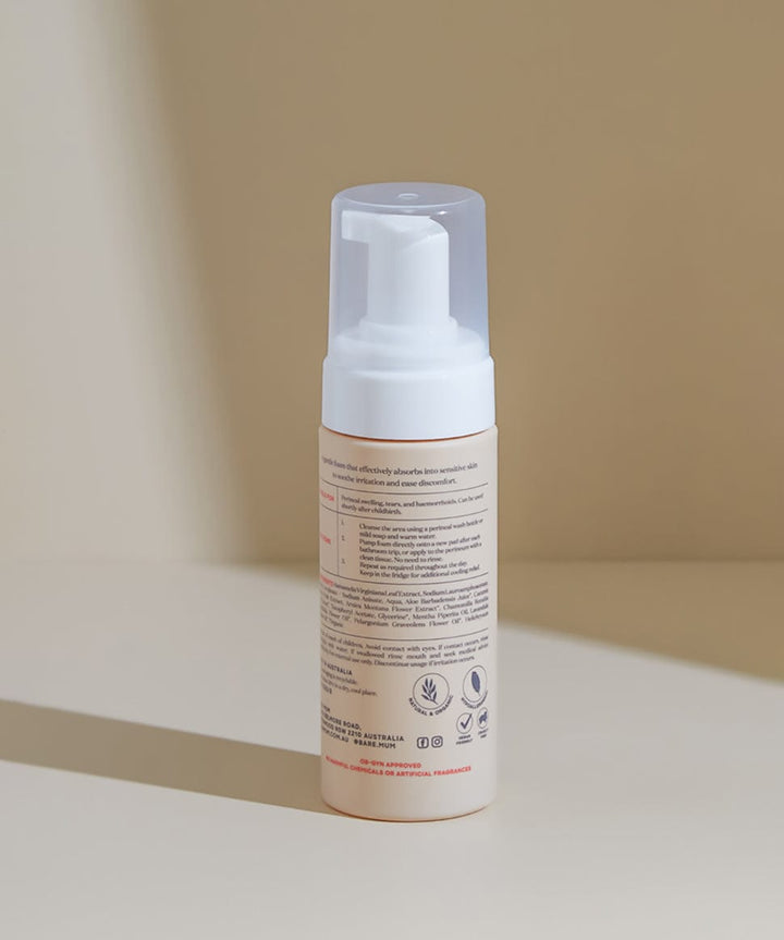 Perineal Foam Organic Formula Bare-Mum Recovery Preggi Central Maternity Shop