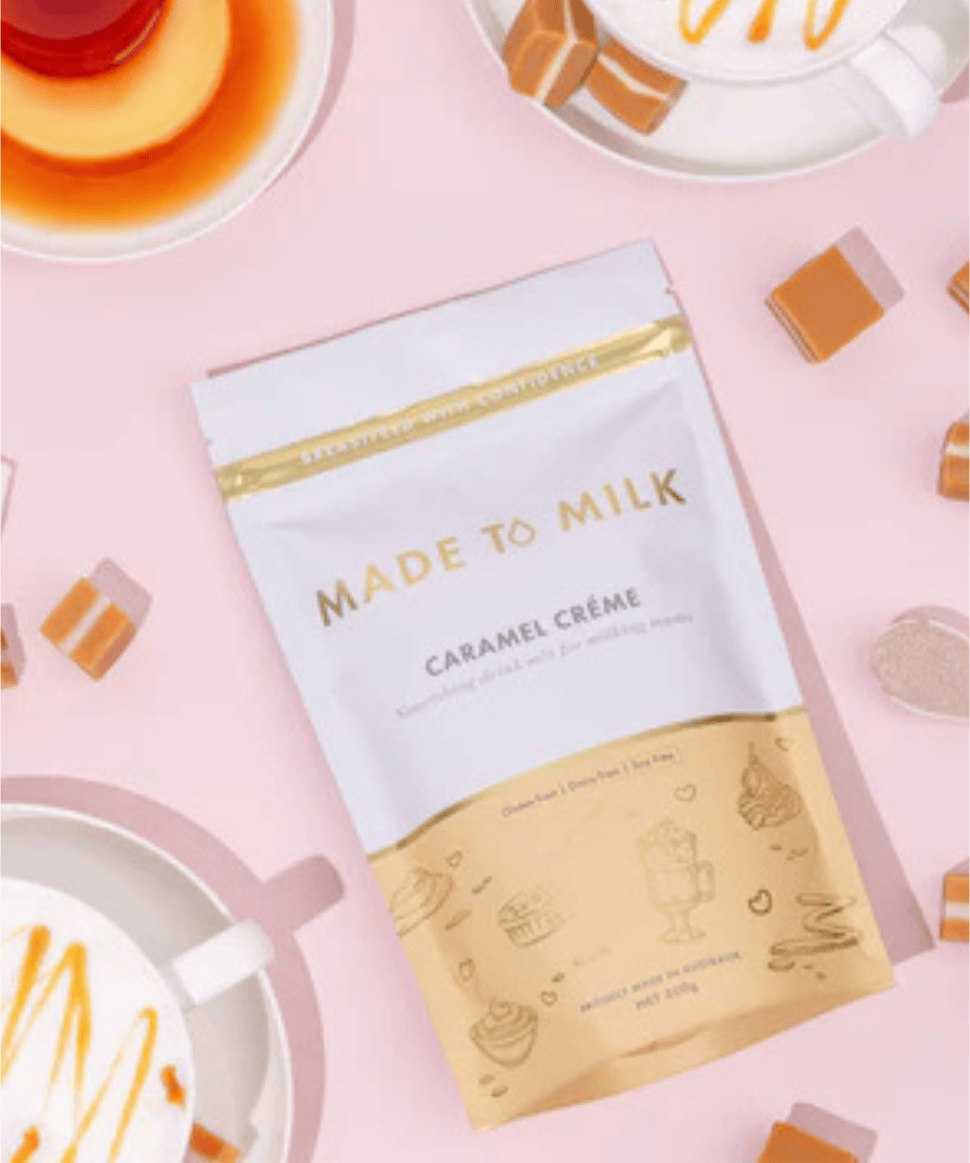 Caramel Creme Lactation Drink Made to Milk Tea and Bikkies 9359408000374 Preggi Central Maternity Shop