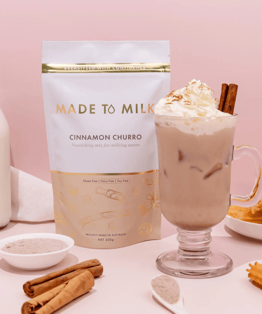 Cinnamon Churro Lactation Drink Made to Milk Tea and Bikkies Preggi Central Maternity Shop