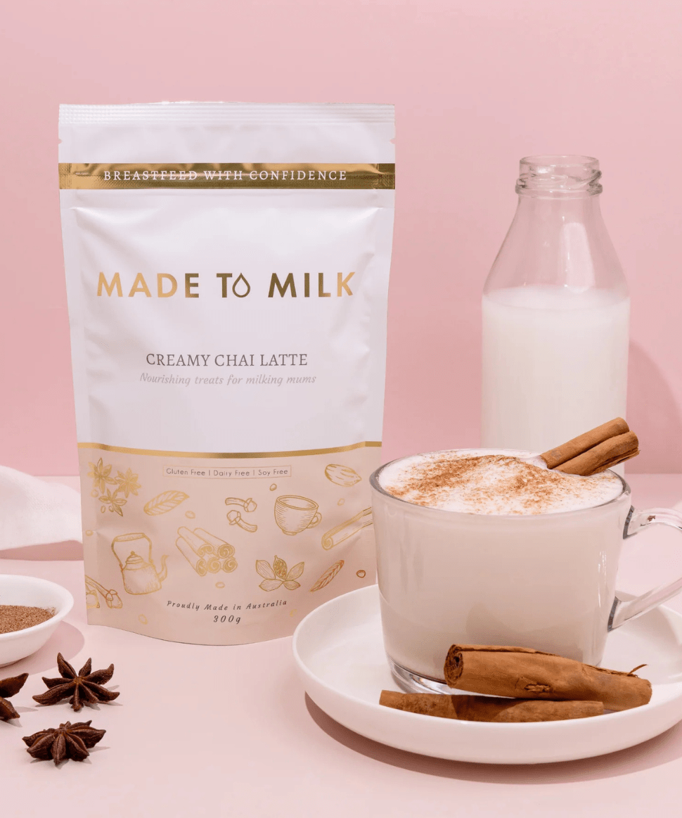 Deluxe Lactation Creamy Chai Latte Mix Made to Milk Tea and Bikkies 9359408000046 Preggi Central Maternity Shop
