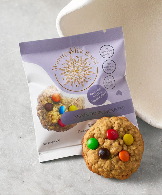 M&M Cookie Momster Lactation Cookies- COMING SOON Mummy Milk Boost Tea and Bikkies Preggi Central Maternity Shop