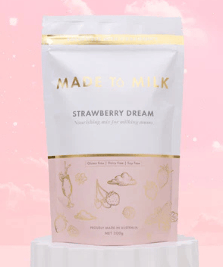 Strawberry Dream Lactation Drink Made to Milk Tea and Bikkies 9359408000398 Preggi Central Maternity Shop