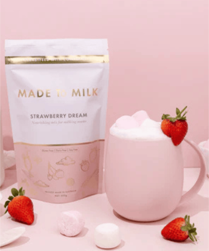 Strawberry Dream Lactation Drink Made to Milk Tea and Bikkies 9359408000398 Preggi Central Maternity Shop