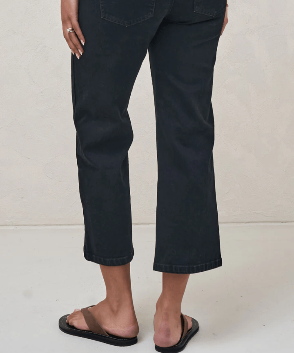 Walk The Talk Crop Wide Maternity Jeans- BLACK BAE the label Preggi Central Maternity Shop