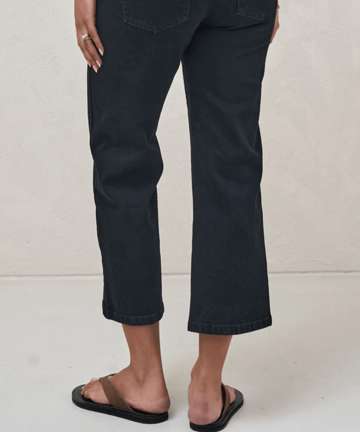 Walk The Talk Crop Wide Maternity Jeans- BLACK BAE the label Preggi Central Maternity Shop