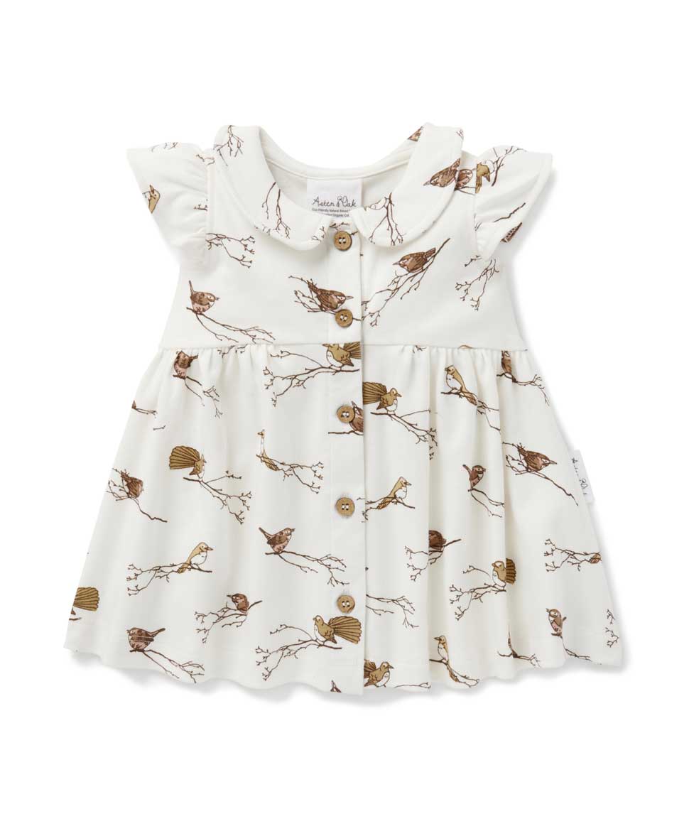 Bird Button Dress Aster & Oak Baby Preggi Central Maternity Shop