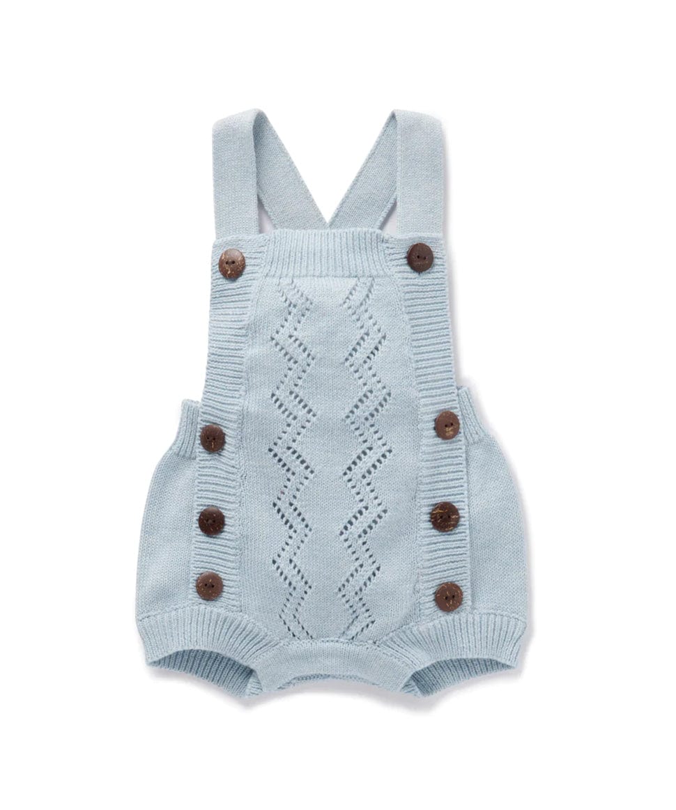 Blue Knit Romper Aster &amp; Oak Baby Preggi Central Maternity Shop