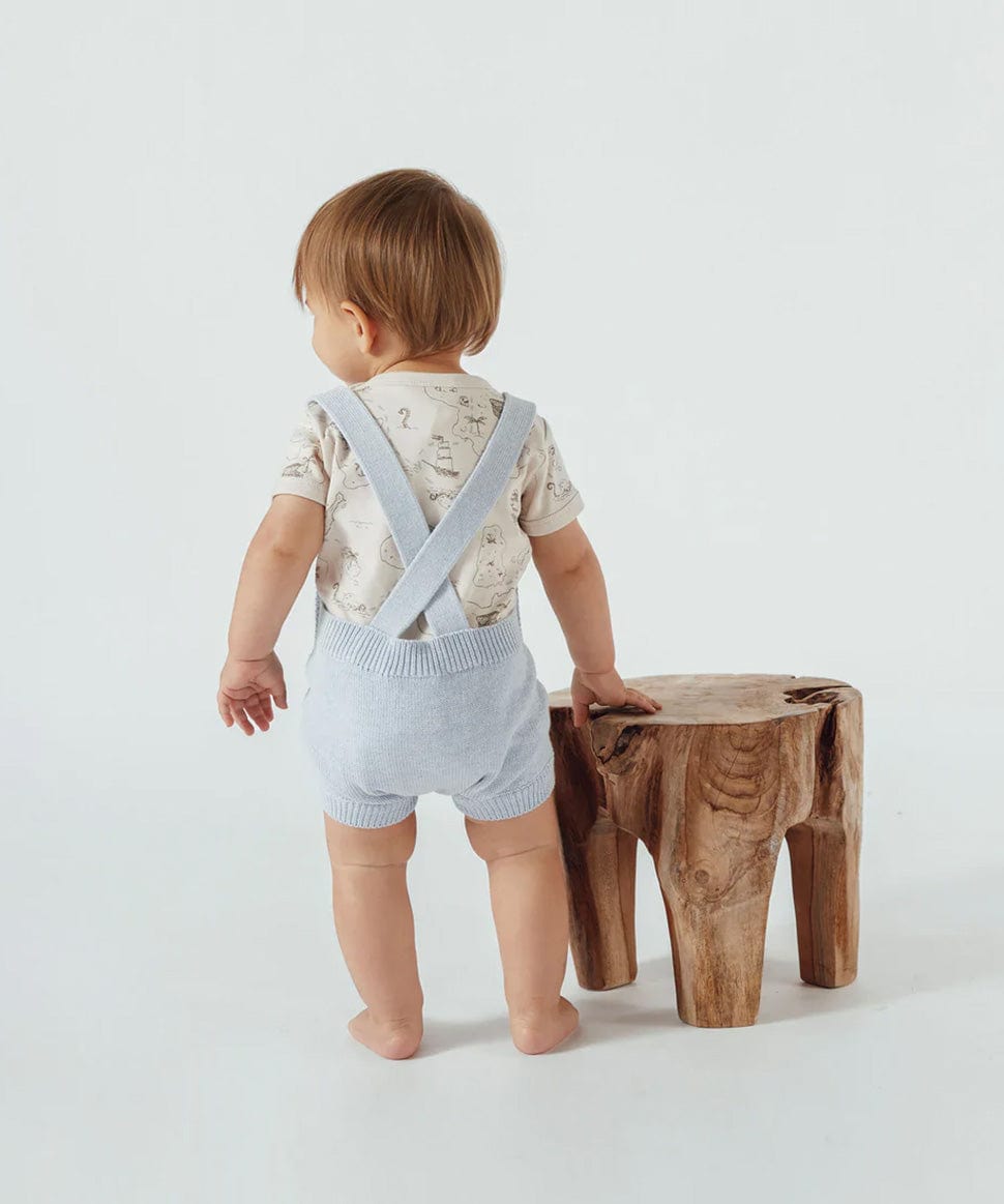 Blue Knit Romper Aster &amp; Oak Baby Preggi Central Maternity Shop