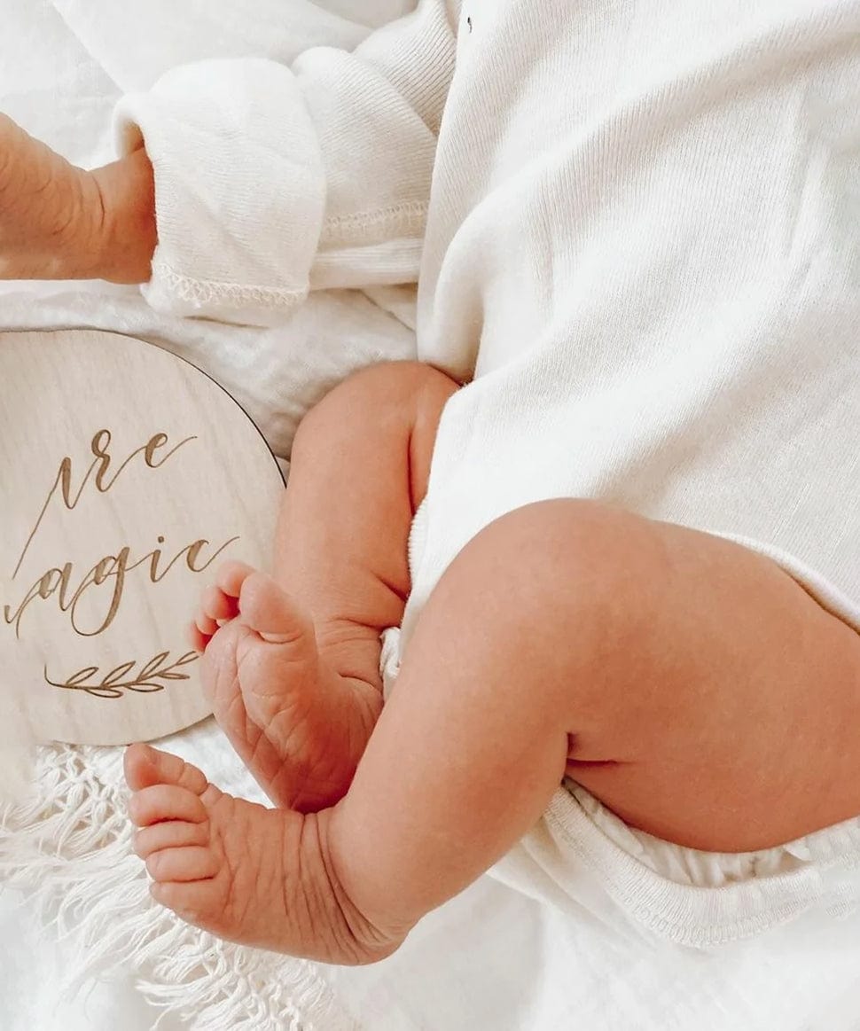 Etched Wooden Baby Milestone Collection - Leaf Blossom and Pear Baby 0000003865 Preggi Central Maternity Shop