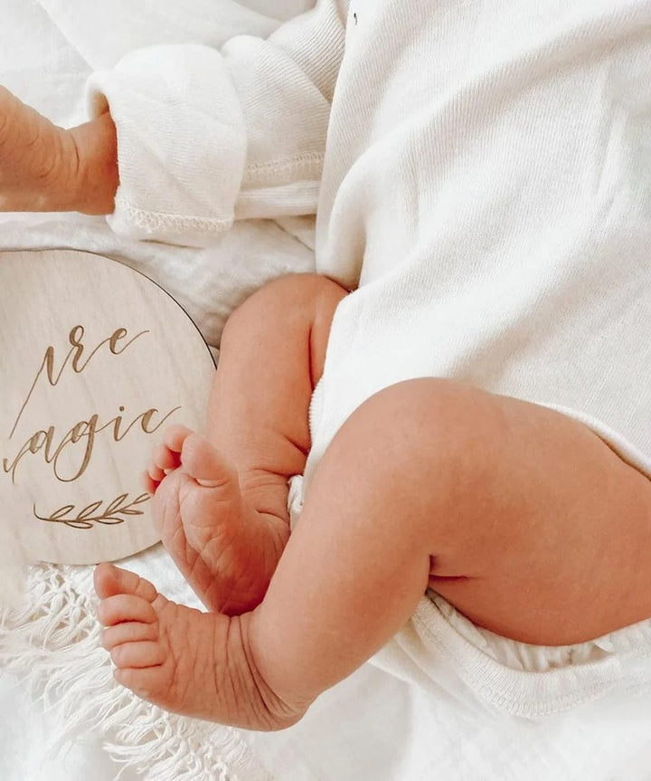 Etched Wooden Baby Milestone Collection - Leaf Blossom and Pear Baby 0000003865 Preggi Central Maternity Shop