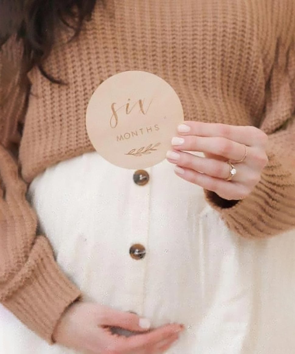 Etched Wooden Baby Milestone Collection - Leaf Blossom and Pear Baby 0000003865 Preggi Central Maternity Shop