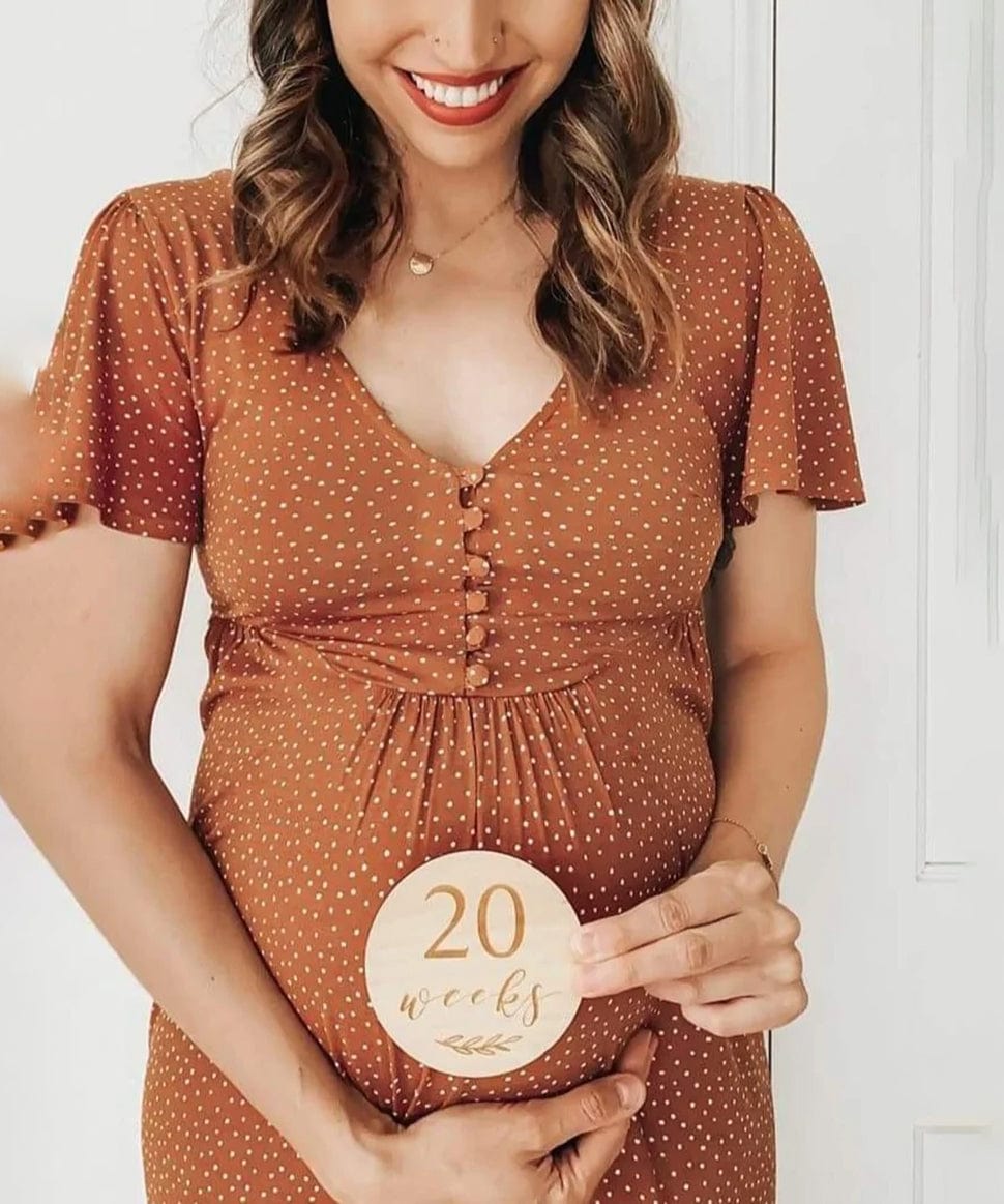 Etched Wooden Pregnancy Milestone Collection Blossom and Pear Baby 0000003867 Preggi Central Maternity Shop