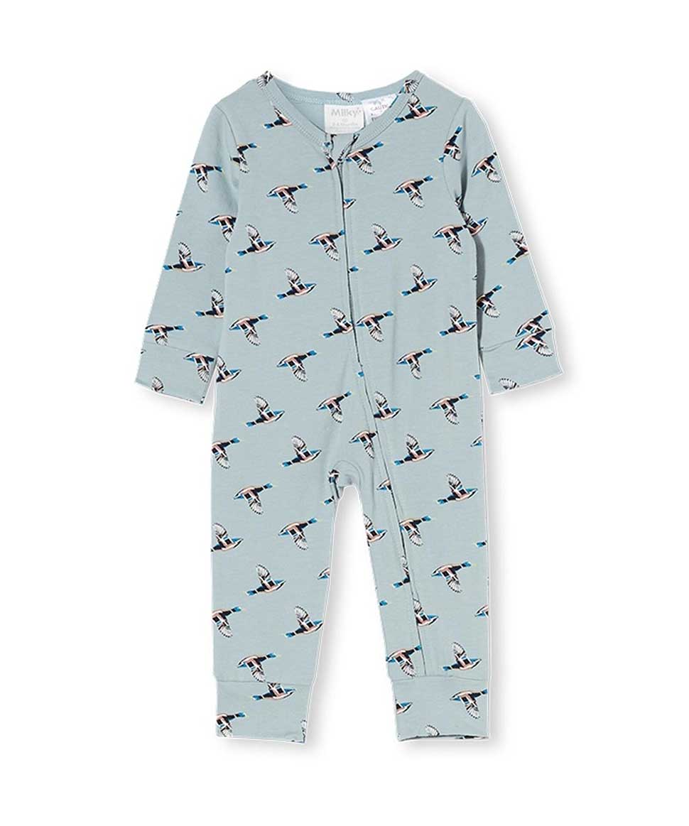 Flying Ducks Zip Romper Milky Clothing Baby Preggi Central Maternity Shop