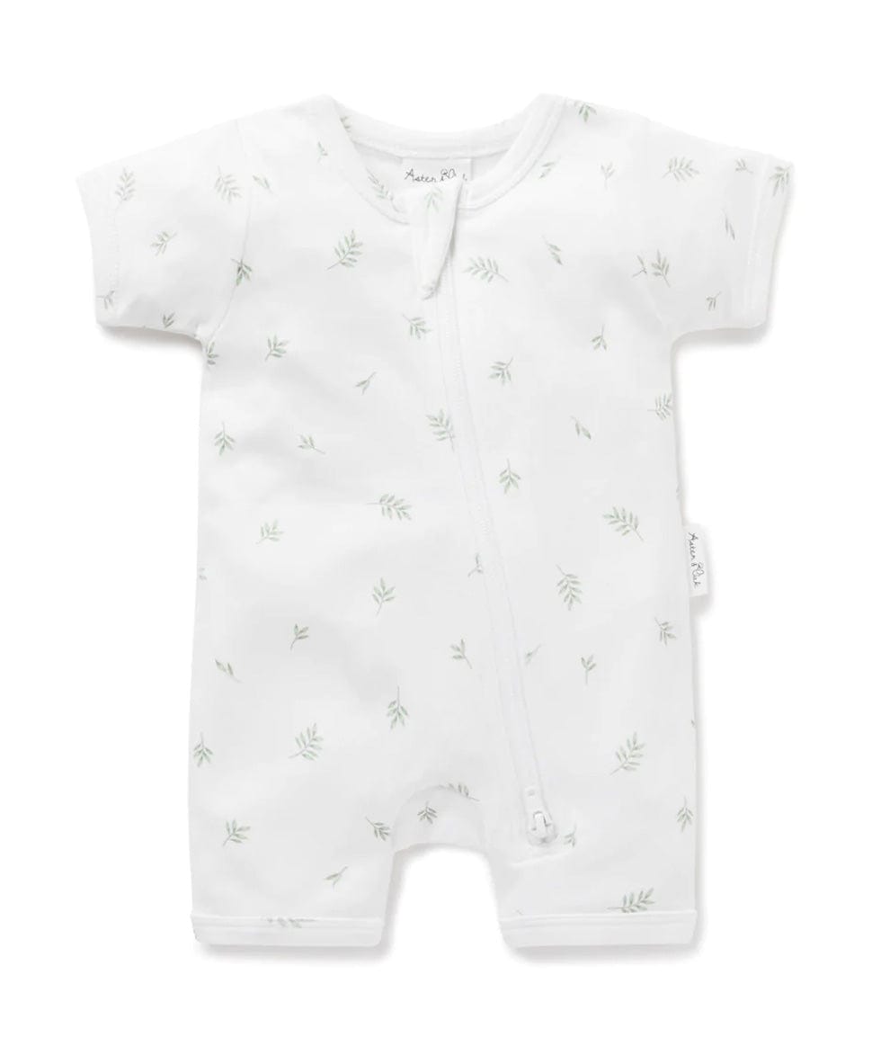 Little Leaf Zip Romper Aster &amp; Oak Baby Preggi Central Maternity Shop