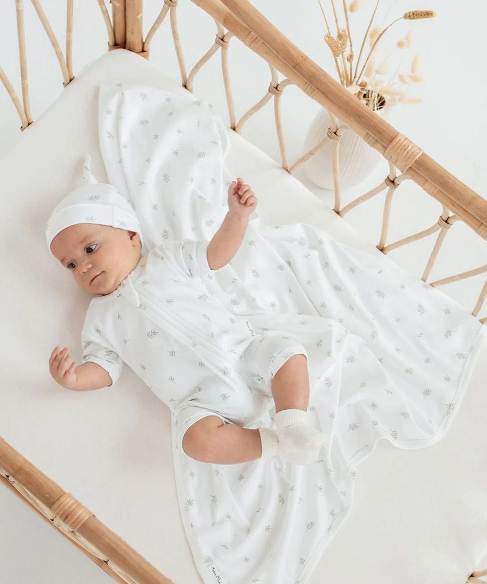 Little Leaf Zip Romper Aster & Oak Baby Preggi Central Maternity Shop