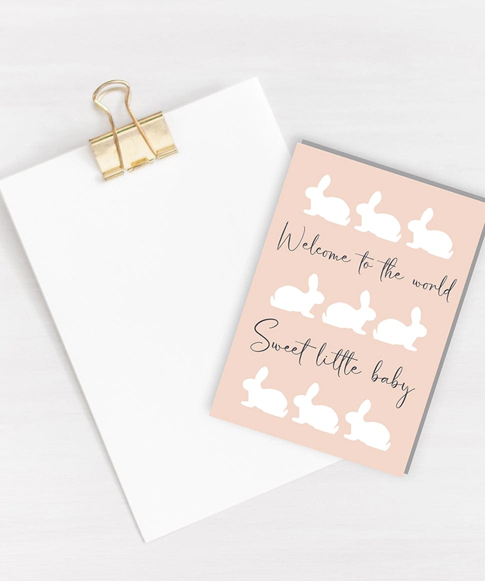 Sweet Baby Bunny Greeting Card Três Paper Co Baby 0000003586 Preggi Central Maternity Shop