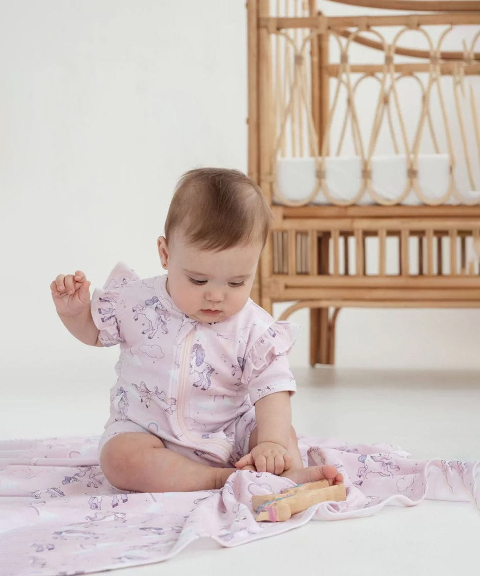 Unicorn Zip Romper Aster & Oak Baby Preggi Central Maternity Shop