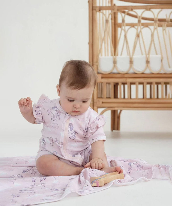 Unicorn Zip Romper Aster &amp; Oak Baby Preggi Central Maternity Shop