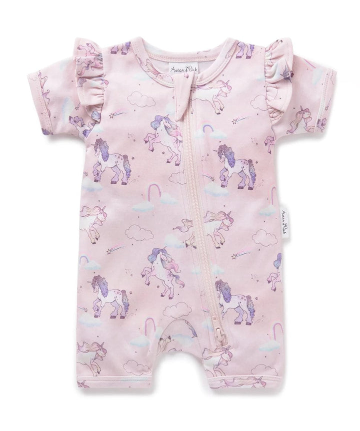 Unicorn Zip Romper Aster &amp; Oak Baby Preggi Central Maternity Shop