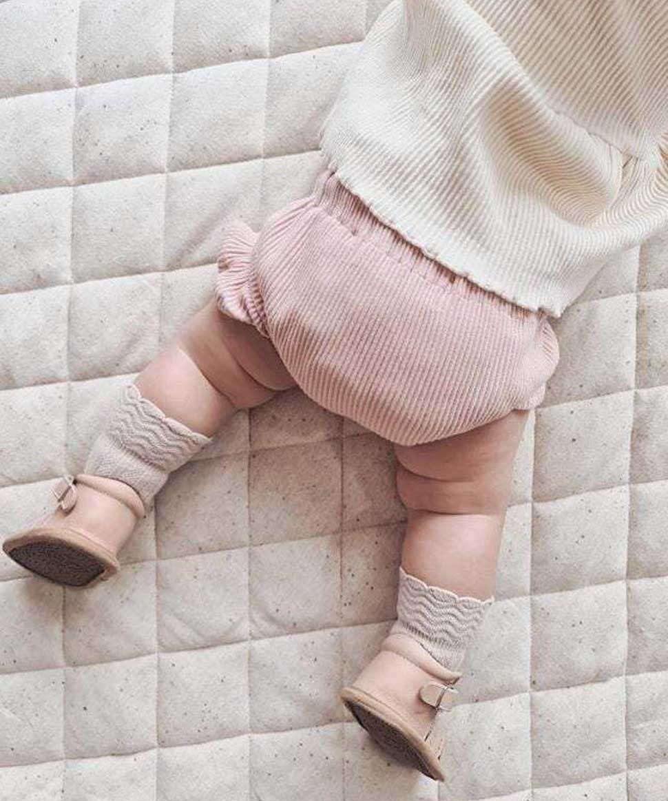 Wave Ankle Socks - Grey Little MaZoe&