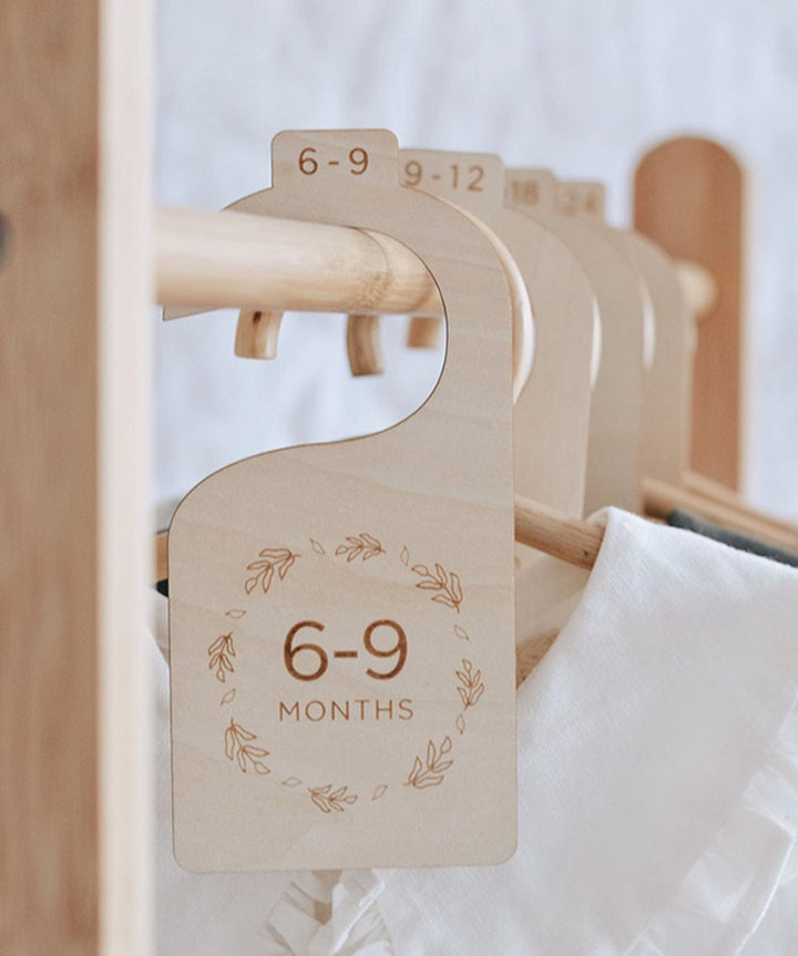 Wooden Baby Hanging Closet Dividers for Nursery Wardrobe in Floral Fephas Baby 0000003526 Preggi Central Maternity Shop