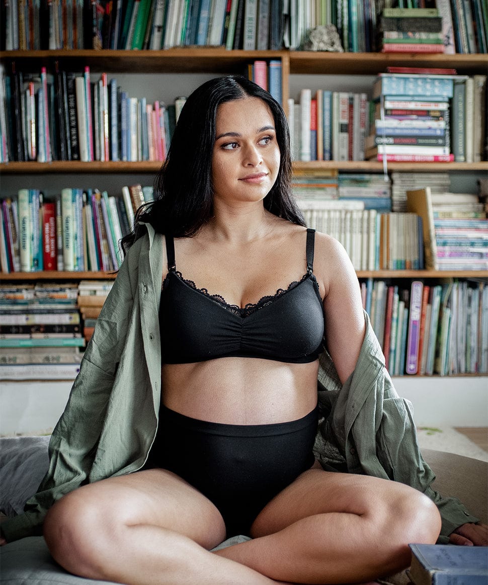 Serenity Bamboo Multifit Wirefree Bra Hotmilk Maternity Lingerie Preggi Central Maternity Shop