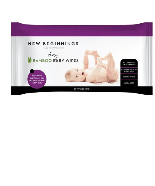 Bamboo Dry Wipes Soft Pack 80 New Beginnings Maternity and Nursing 9314889620114 Preggi Central Maternity Shop