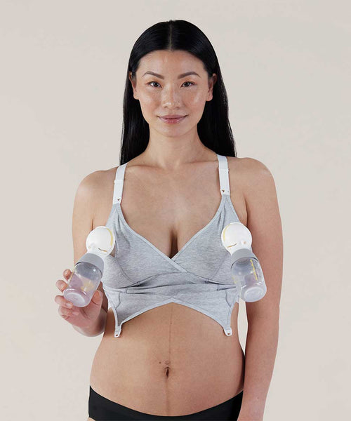 Truly Hands Free Nursing and Pumping Bra - Nurturally - Non-Wired,  Adjustable, High Support, Breast Pump NOT Included