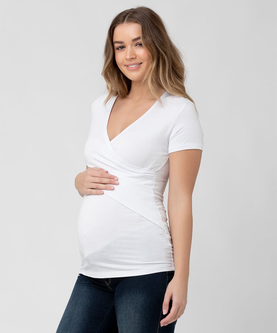 Embrace Short Sleeve Nursing Tee Ripe Maternity Maternity and Nursing Preggi Central Maternity Shop