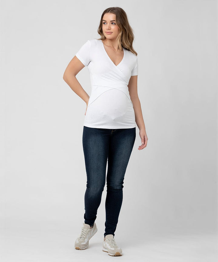 Embrace Short Sleeve Nursing Tee Ripe Maternity Maternity and Nursing Preggi Central Maternity Shop