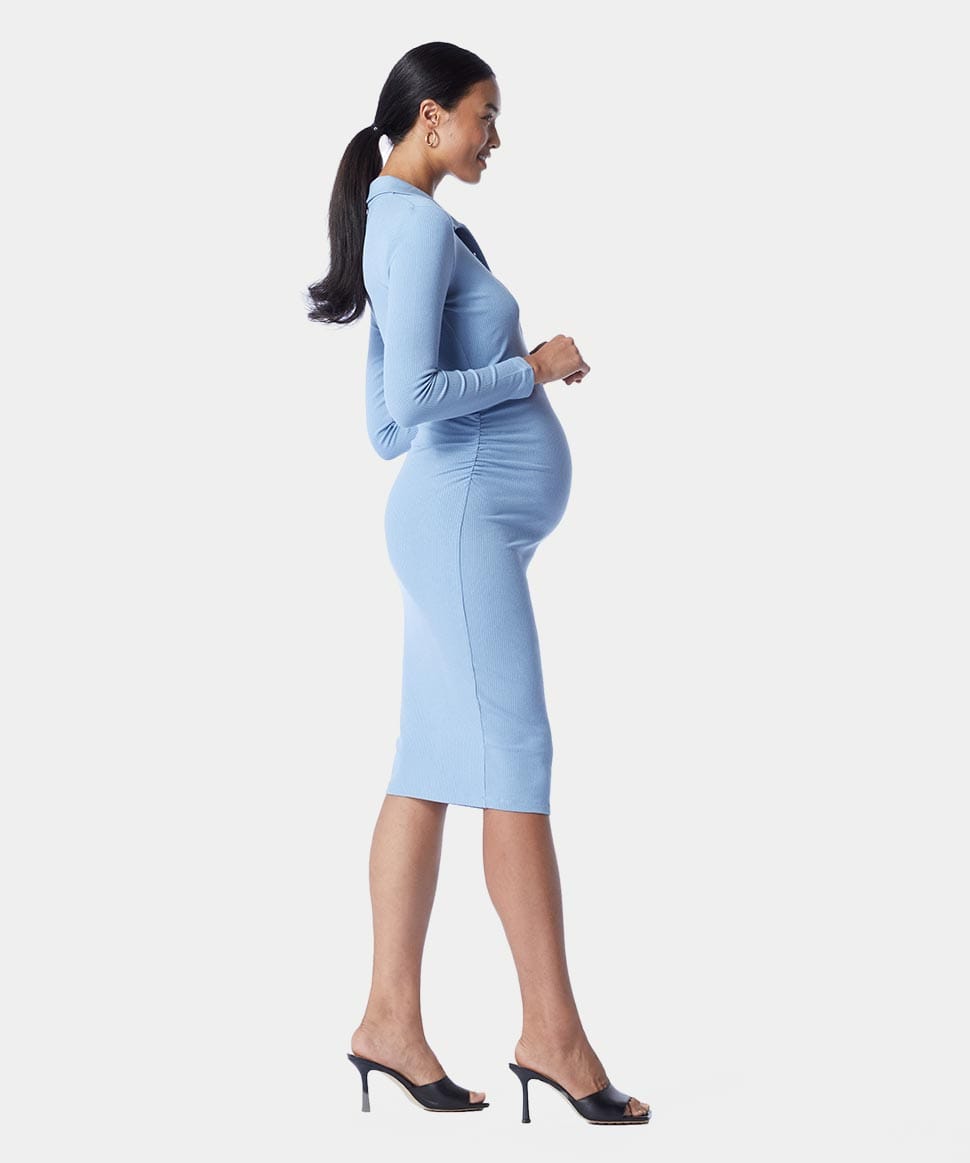 Iris Buttoned Feeding Dress SOON Maternity and Nursing Preggi Central Maternity Shop